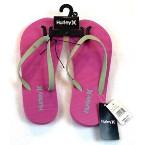 Hurley Flip Flops Pink Size 7M New with Tags $30.00
